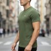Aeronautica Militare t-shirt męski koszulka khaki okrągły crew-neck